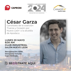 César Garza Candidato de la coalición Fuerza y Corazón por Nuevo León a la alcaldía de Apodaca