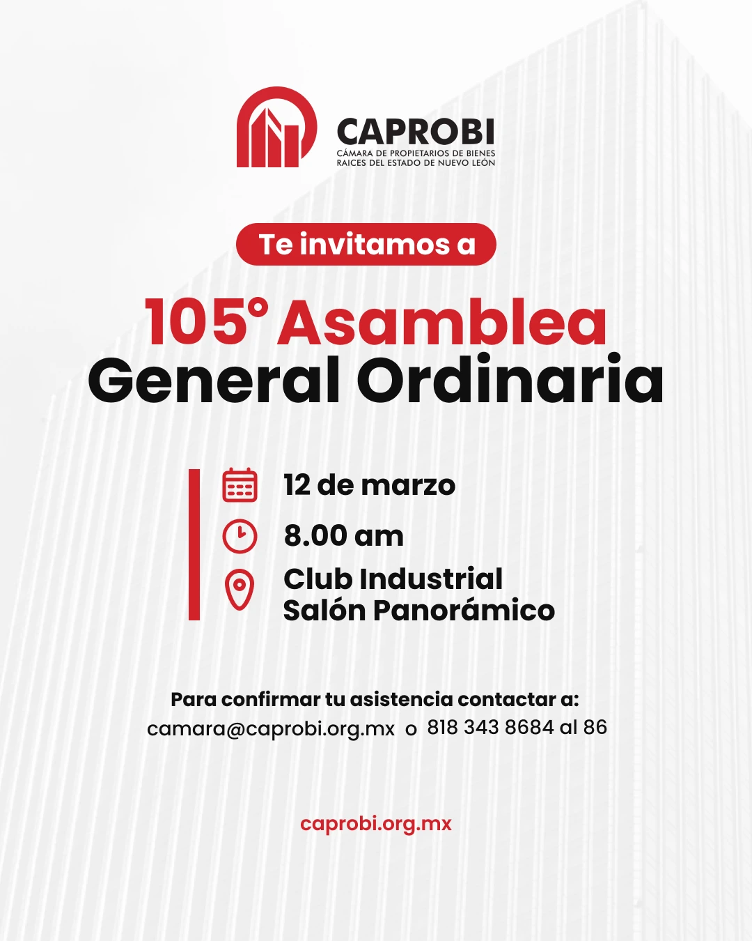 INVITACIoN ASAMBLEA CAPROBI